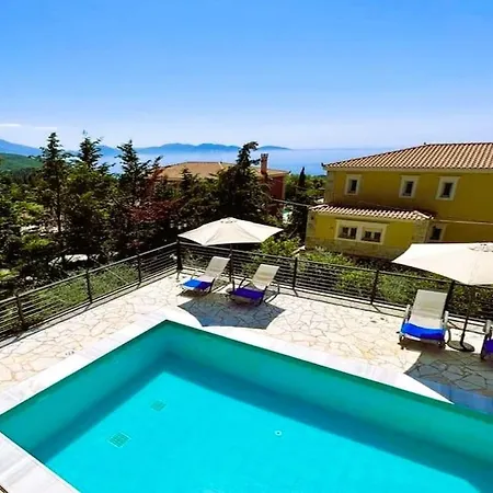 ヴィラ 3 Bedroom Villa, Private Pool, Sea Views, Kefalonia *