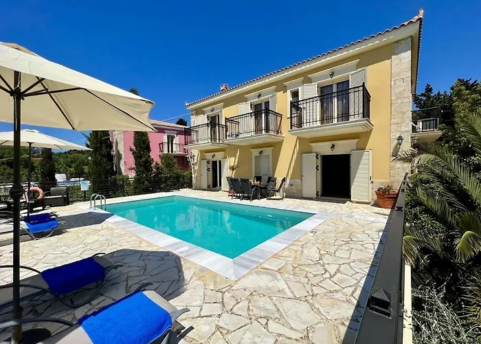 Villa 3 Bedroom Villa, Private Pool, Sea Views, Kefalonia Tzamarelata